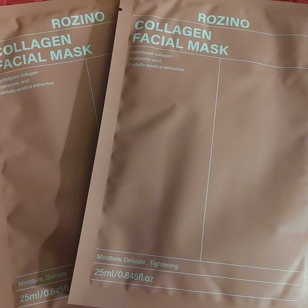Collagen Facial Mask - Hydrating Brown Sheet Mask (25ml) Set Of Two.